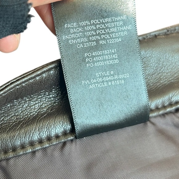 Aritzia Wilfred The Melina Faux Leather Pants Women’s 2 Chocolate Brown Straight - Picture 9 of 9